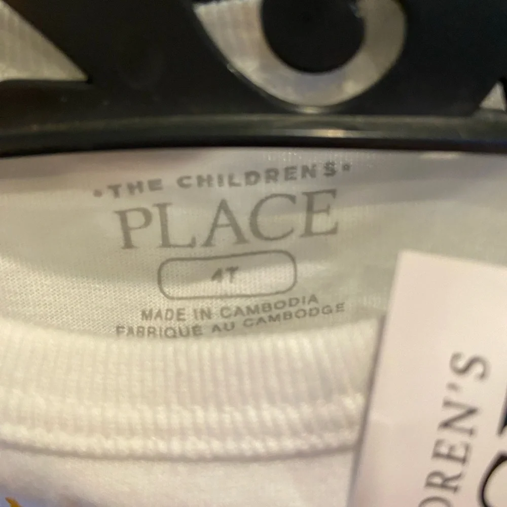The Childrens Place White T-Shirt Colorful Pre-K Graphic‎ Design Kids Cotton Tee